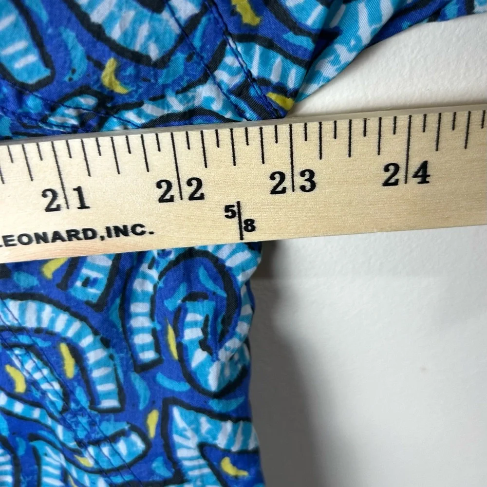 Nike Windbreaker Jacket Women’s‎ S Blue Zip Front Graphic Print Hooded VTG 90s